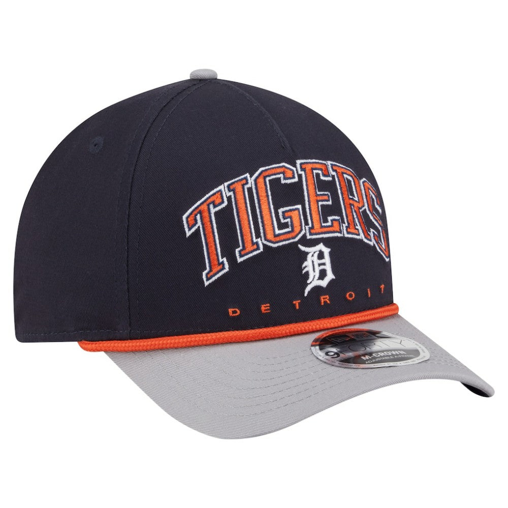 Detroit Tigers Arch 9FORTY A-Frame M-Crown Adjustable Hat - Navy/Gray | New Era