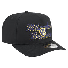 Milwaukee Brewers Chainstitch 9FIFTY A-Frame Snapback Hat - Black | New Era