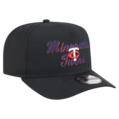 Minnesota Twins Chainstitch 9FIFTY A-Frame Snapback Hat - Black | New Era