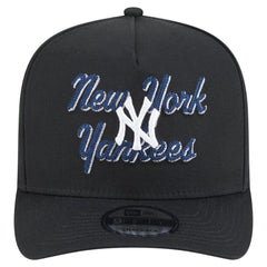 New York Yankees Chainstitch 9FIFTY A-Frame Snapback Hat - Black | New Era