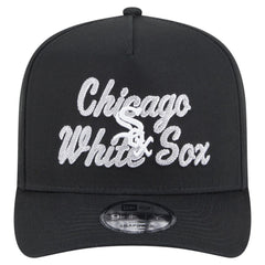 Chicago White Sox Chainstitch 9FIFTY A-Frame Snapback Hat - Black | New Era