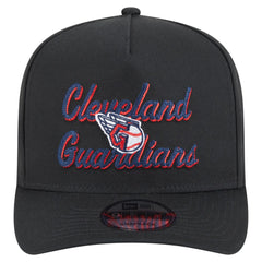 Cleveland Guardians Chainstitch 9FIFTY A-Frame Snapback Hat - Black | New Era