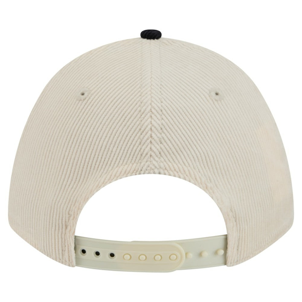 New York Yankees Sided Corduroy 9FORTY A-Frame Adjustable Hat - Cream/Navy | New Era