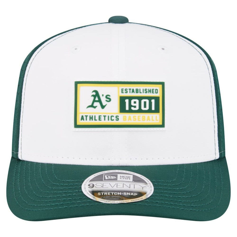 Athletics Established Patch 9SEVENTY Adjustable Hat - White/Green | New Era