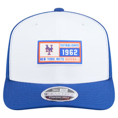 New York Mets Established Patch 9SEVENTY Adjustable Hat - White/Royal | New Era