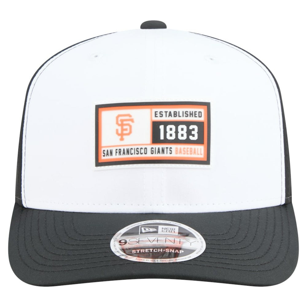 San Francisco Giants Established Patch 9SEVENTY Adjustable Hat - White/Black | New Era