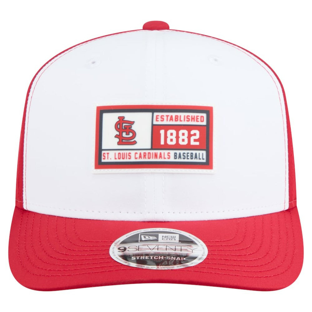 St. Louis Cardinals Established Patch 9SEVENTY Adjustable Hat - White/Red | New Era