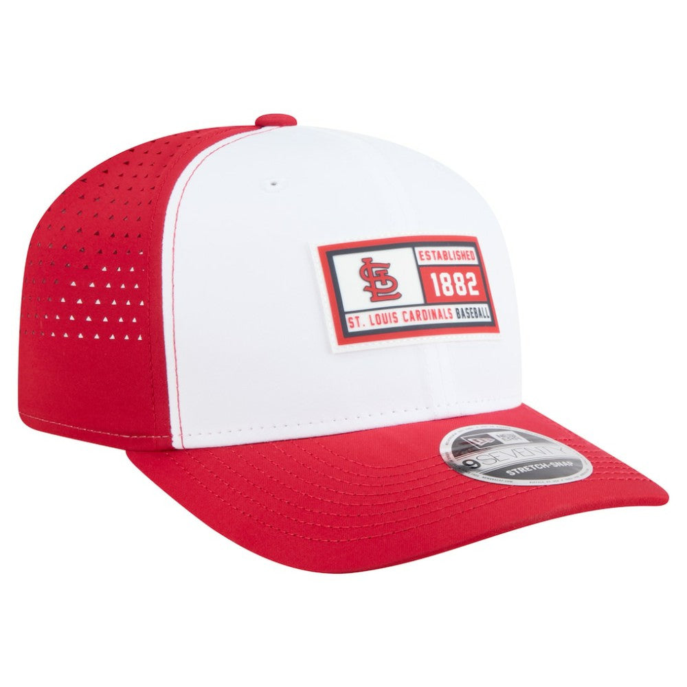 St. Louis Cardinals Established Patch 9SEVENTY Adjustable Hat - White/Red | New Era