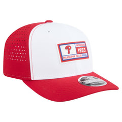 Philadelphia Phillies Established Patch 9SEVENTY Adjustable Hat - White/Red | New Era