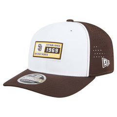 San Diego Padres Established Patch 9SEVENTY Adjustable Hat - White/Brown | New Era