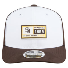 San Diego Padres Established Patch 9SEVENTY Adjustable Hat - White/Brown | New Era