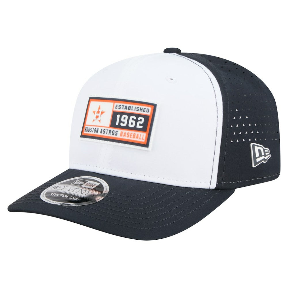 Houston Astros Established Patch 9SEVENTY Adjustable Hat - White/Navy | New Era