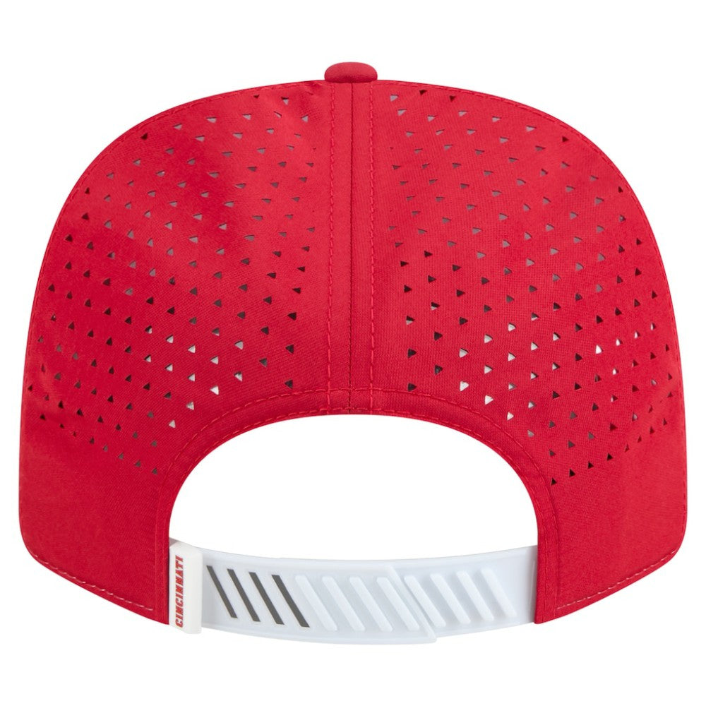 Cincinnati Reds Established Patch 9SEVENTY Adjustable Hat - White/Red | New Era