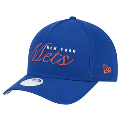 New York Mets Women's Metallic A-Frame 9FORTY Adjustable Hat - Royal | New Era