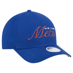 New York Mets Women's Metallic A-Frame 9FORTY Adjustable Hat - Royal | New Era