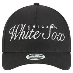 Chicago White Sox Women's Metallic A-Frame 9FORTY Adjustable Hat - Black | New Era