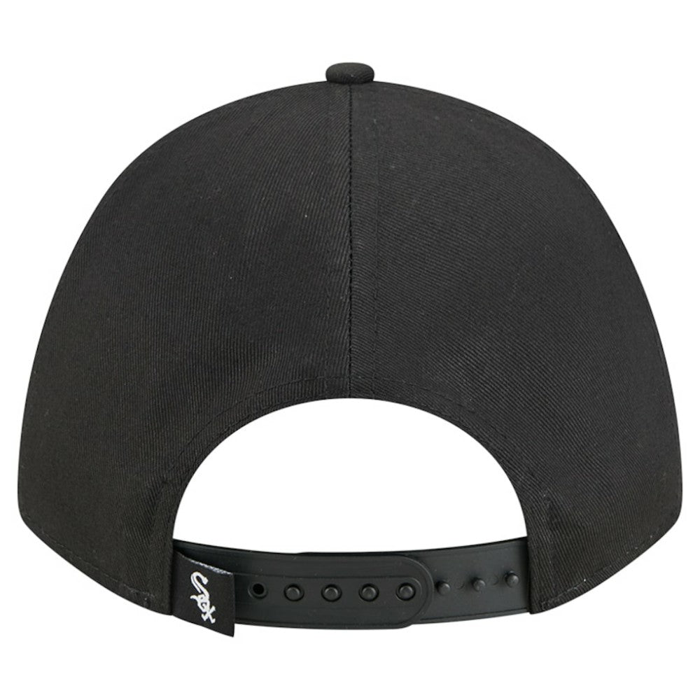 Chicago White Sox Women's Metallic A-Frame 9FORTY Adjustable Hat - Black | New Era