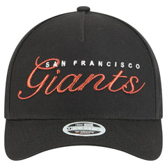 San Francisco Giants Women's Metallic A-Frame 9FORTY Adjustable Hat - Black | New Era