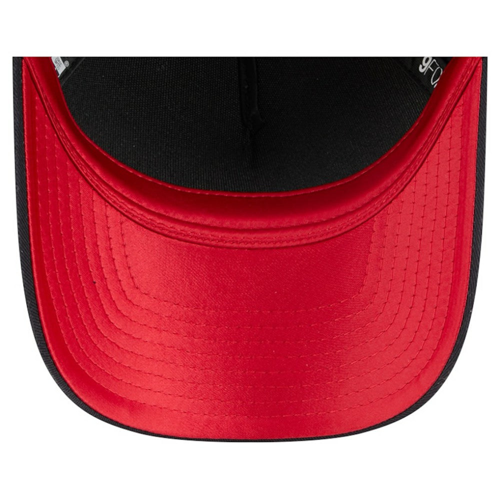 Atlanta Braves Women's Metallic A-Frame 9FORTY Adjustable Hat - Navy | New Era
