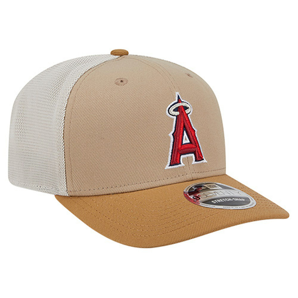 Los Angeles Angels 9SEVENTY Trucker Adjustable Hat - Stone | New Era