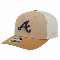 Atlanta Braves 9SEVENTY Trucker Adjustable Hat - Stone | New Era