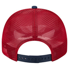 Los Angeles Angels Banner A-Frame 9FIFTY Trucker Snapback Hat - Cream/Red | New Era