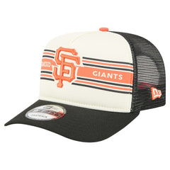 San Francisco Giants Banner A-Frame 9FIFTY Trucker Snapback Hat - Cream/Black | New Era