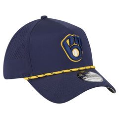 Milwaukee Brewers 39THIRTY A-Frame Perforated Flex Hat - Navy | New Era