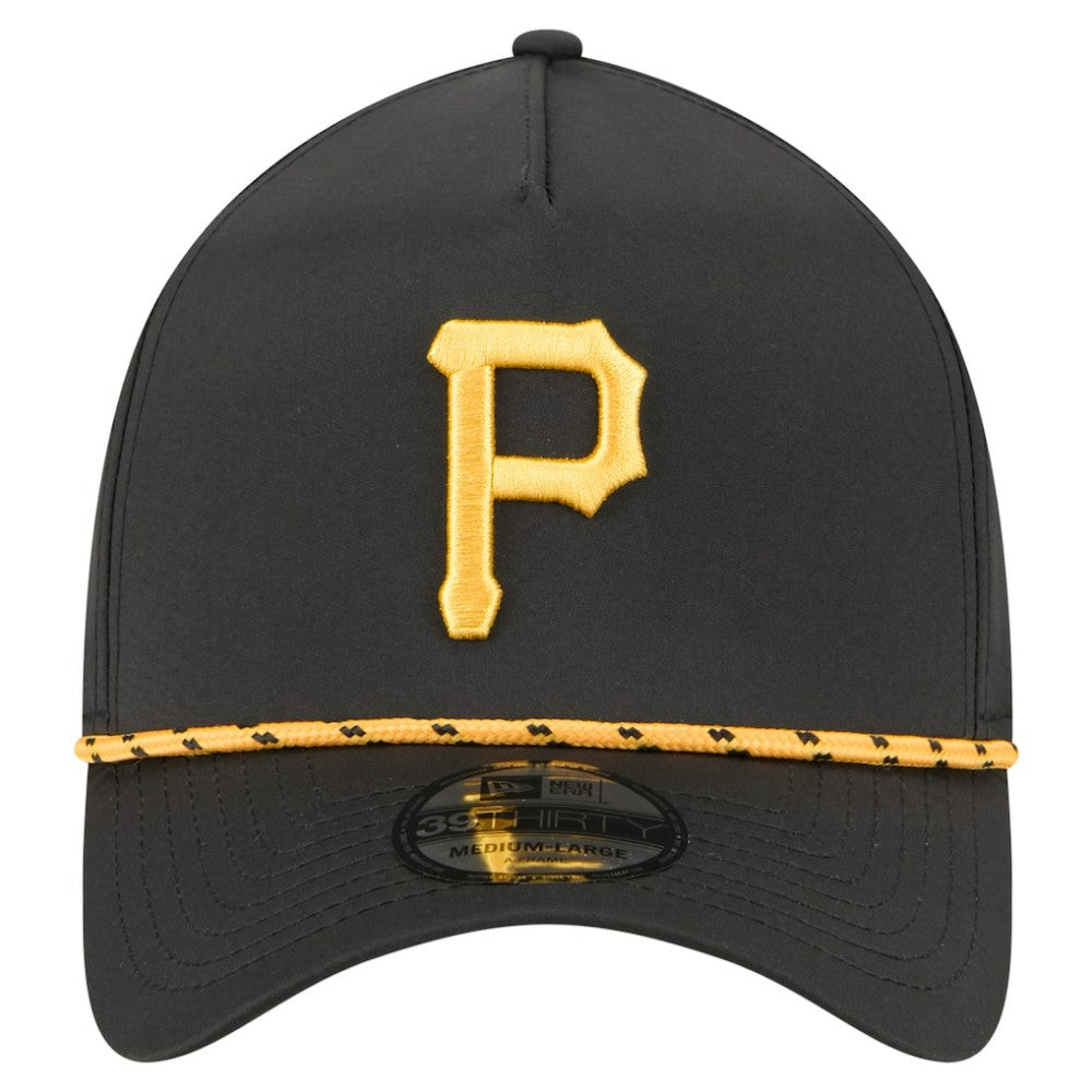 Pittsburgh Pirates 39THIRTY A-Frame Perforated Flex Hat - Black | New Era