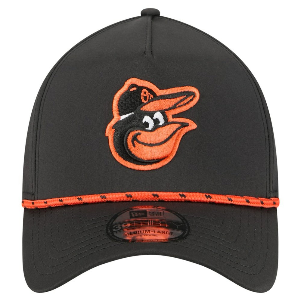 Baltimore Orioles 39THIRTY A-Frame Perforated Flex Hat - Black | New Era