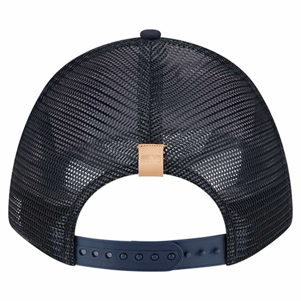 Boston Red Sox Text A-Frame Trucker 9FORTY Hat - Stone/Navy | New Era
