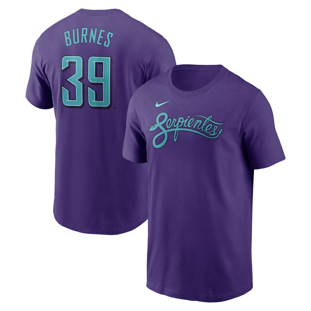 Corbin Burnes Arizona Diamondbacks 2025 City Connect Fuse Name & Number T-Shirt - Purple | Nike