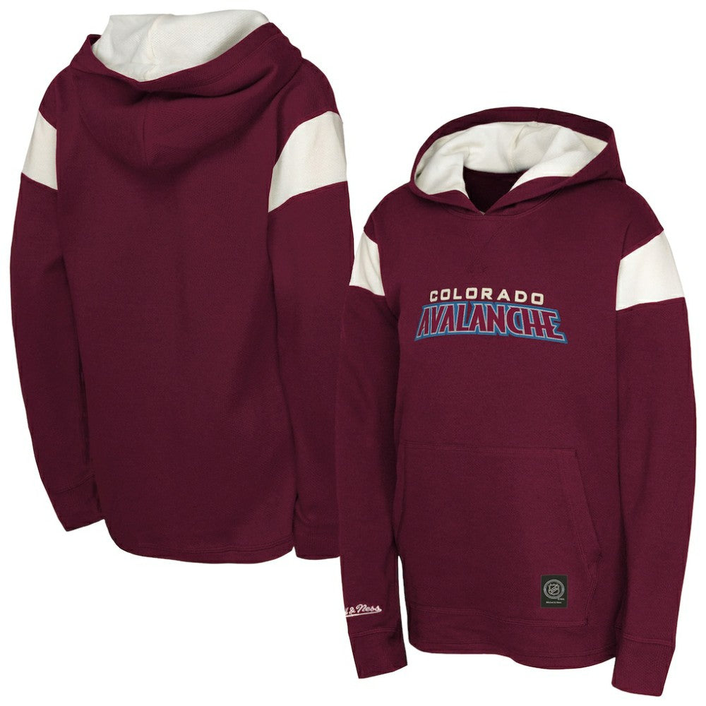 Colorado Avalanche Youth Thermal Lightweight Pullover Hoodie Burgundy