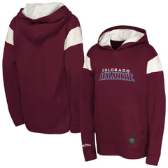 Colorado Avalanche Youth Thermal Lightweight Pullover Hoodie Burgundy