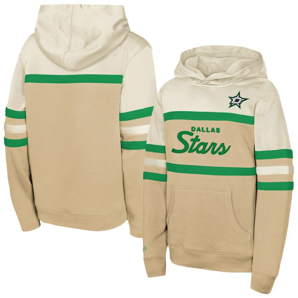Dallas Stars Mitchell & Ness Youth Head Coach Pullover Hoodie Tan