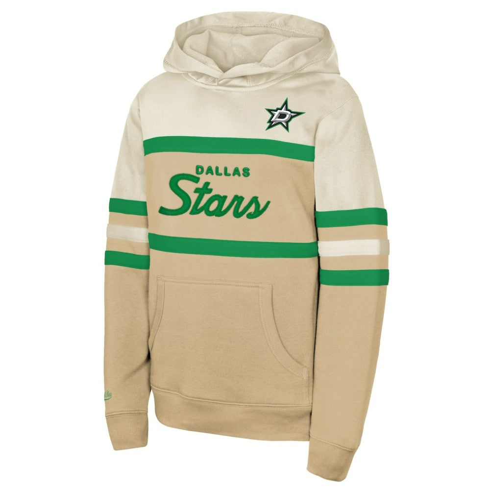 Dallas Stars Mitchell & Ness Youth Head Coach Pullover Hoodie Tan