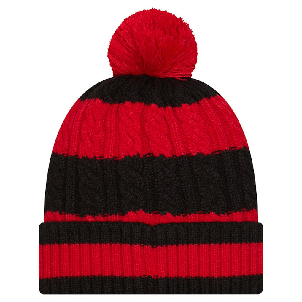 San Francisco 49ers New Era Women's Braided Cuffed Knit Hat with Pom - Scarlet discount