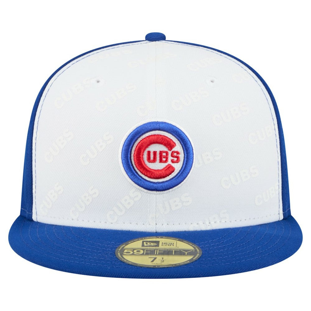Chicago Cubs Repeat 59FIFTY Fitted Hat - White/Royal | New Era