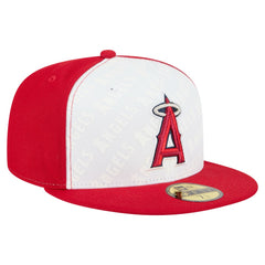 Los Angeles Angels Repeat 59FIFTY Fitted Hat - White/Red | New Era