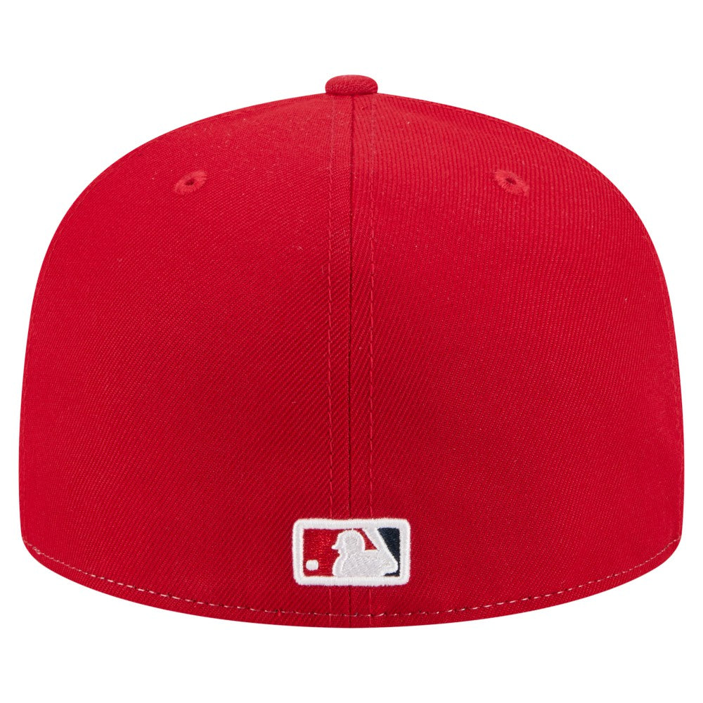 Los Angeles Angels Repeat 59FIFTY Fitted Hat - White/Red | New Era