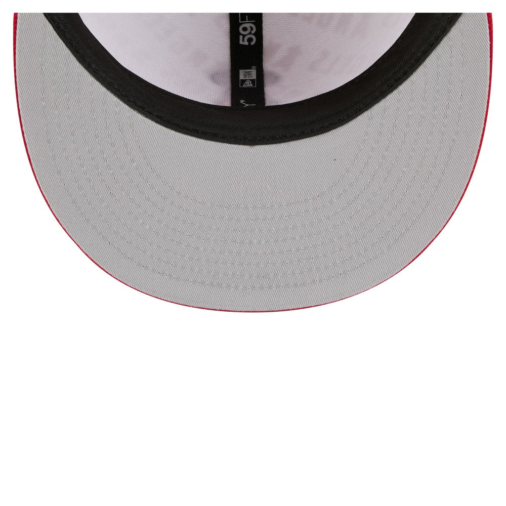 Los Angeles Angels Repeat 59FIFTY Fitted Hat - White/Red | New Era