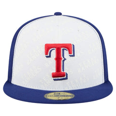 Texas Rangers Repeat 59FIFTY Fitted Hat - White/Royal | New Era
