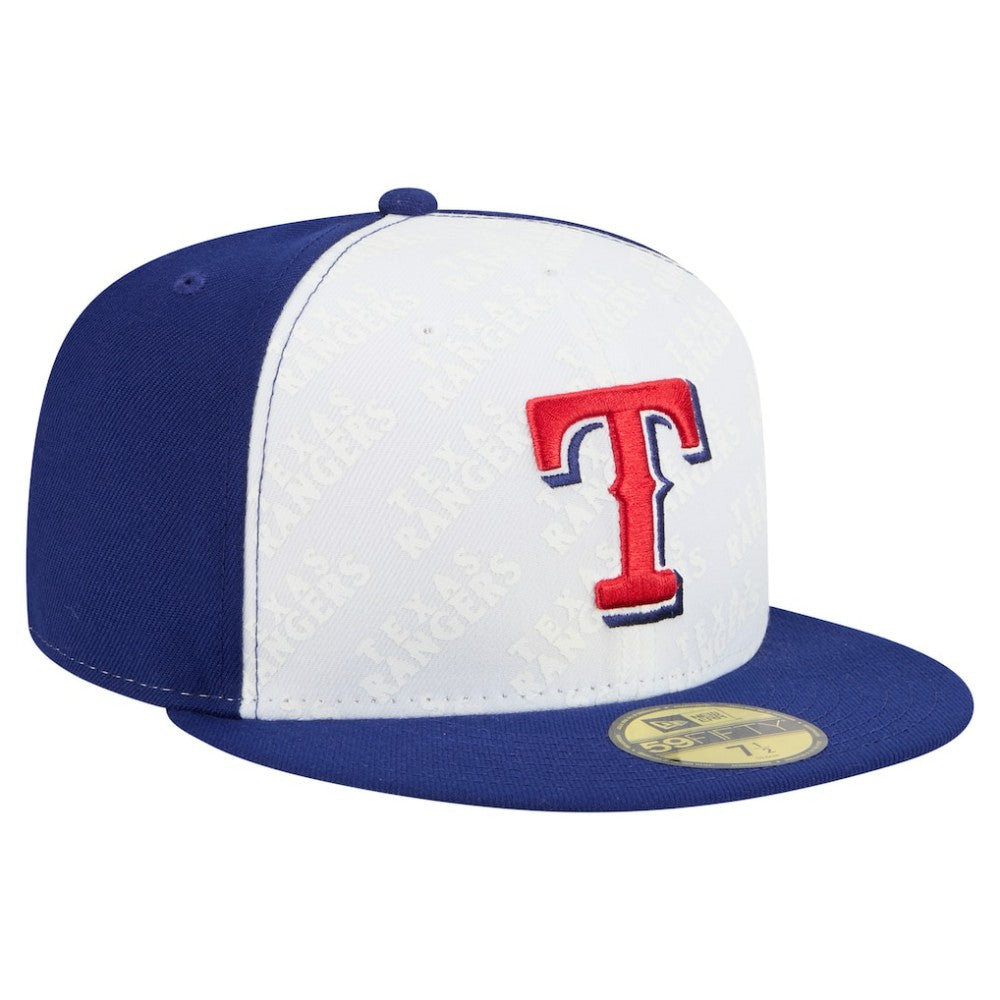 Texas Rangers Repeat 59FIFTY Fitted Hat - White/Royal | New Era