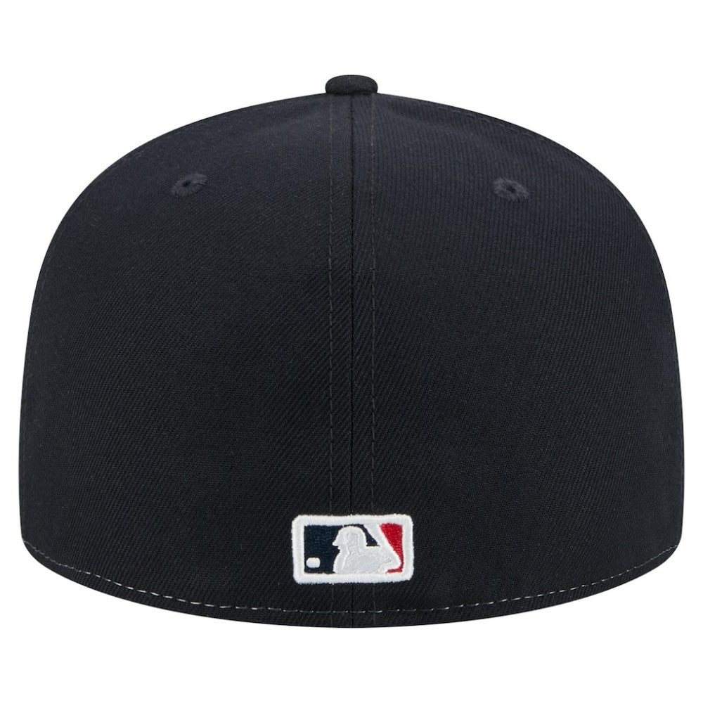 Atlanta Braves Repeat 59FIFTY Fitted Hat - White/Navy | New Era