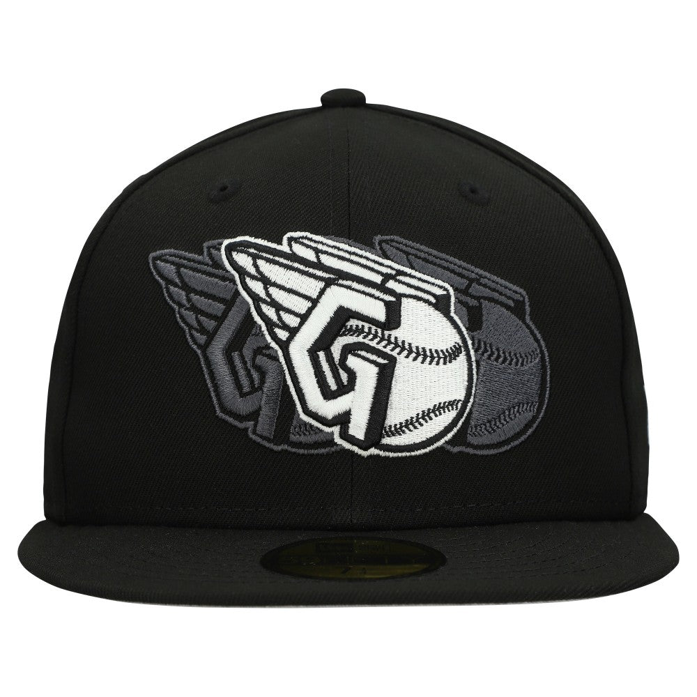 Cleveland Guardians Tri-Hit 59FIFTY Fitted Hat - Black | New Era