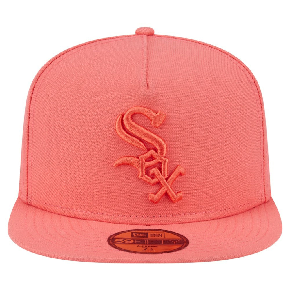 Chicago White Sox Color Pack A-Frame 59FIFTY Fitted Hat - Coral | New Era