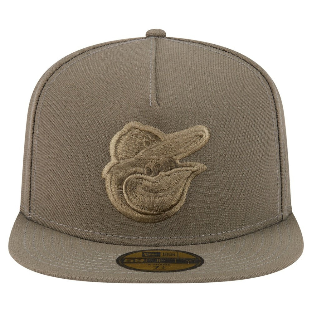 Baltimore Orioles Color Pack A-Frame 59FIFTY Fitted Hat - Olive | New Era