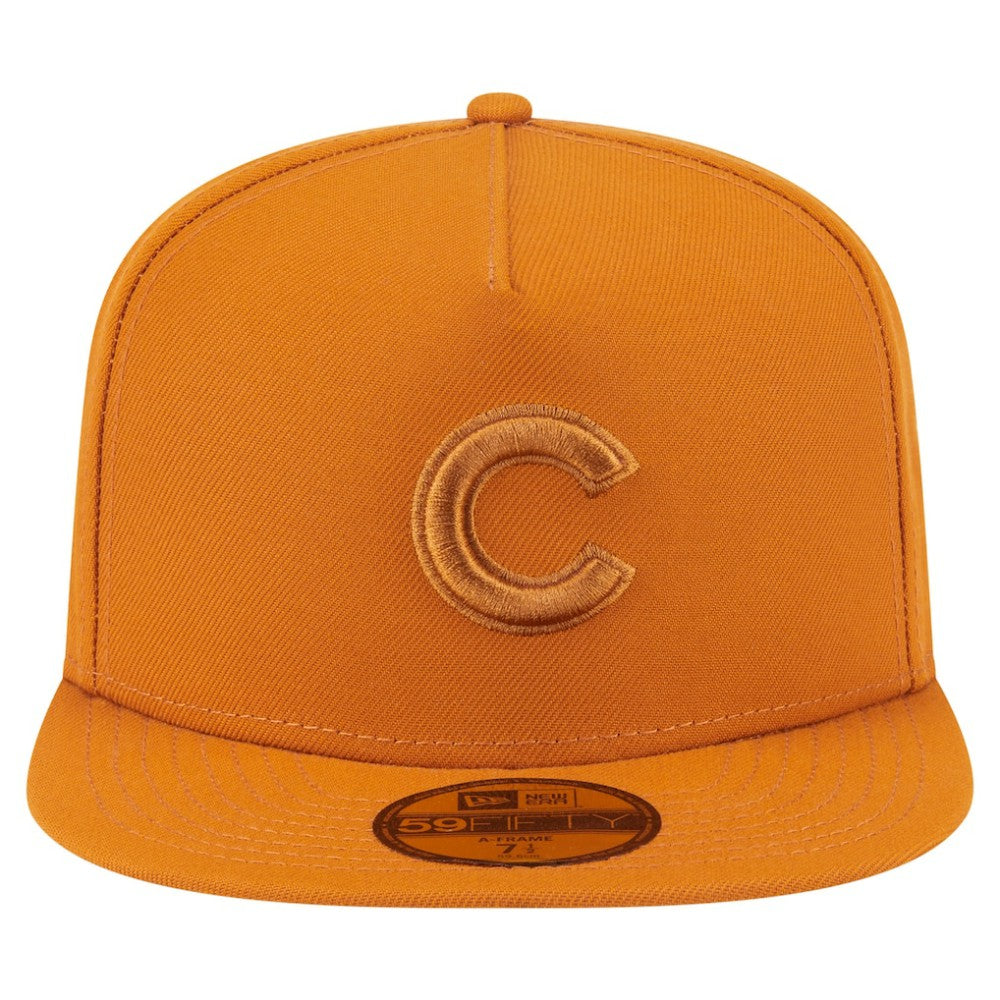 Chicago Cubs Color Pack A-Frame 59FIFTY Fitted Hat - Orange | New Era