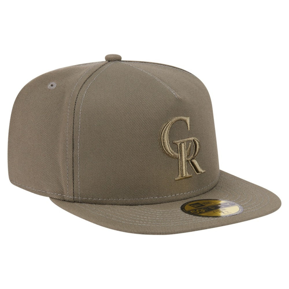Colorado Rockies Color Pack A-Frame 59FIFTY Fitted Hat - Olive | New Era