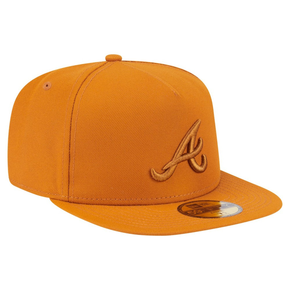 Atlanta Braves Color Pack A-Frame 59FIFTY Fitted Hat - Orange | New Era